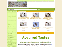 Tablet Screenshot of acquiredtastesflatware.com